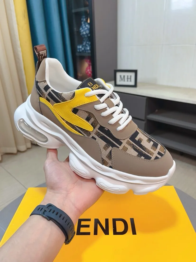 Men's shoes 💰438🌹🌹【fendi Fendi】: 🔝High-end brand of men's shoes: high-top series: official website 1:1 latest masterpiece: the upper is made of brand fabric with imported cowhide technology, ➕🐑made in sheepskin👍, making walking more convenient and comfortable, a stunning work, compared with the official quality, the beautiful 1:1 replica [color]! Create a fashionable personality to set off your uniqueness! A must-have for trendy men! 🔥Size: 38-44.